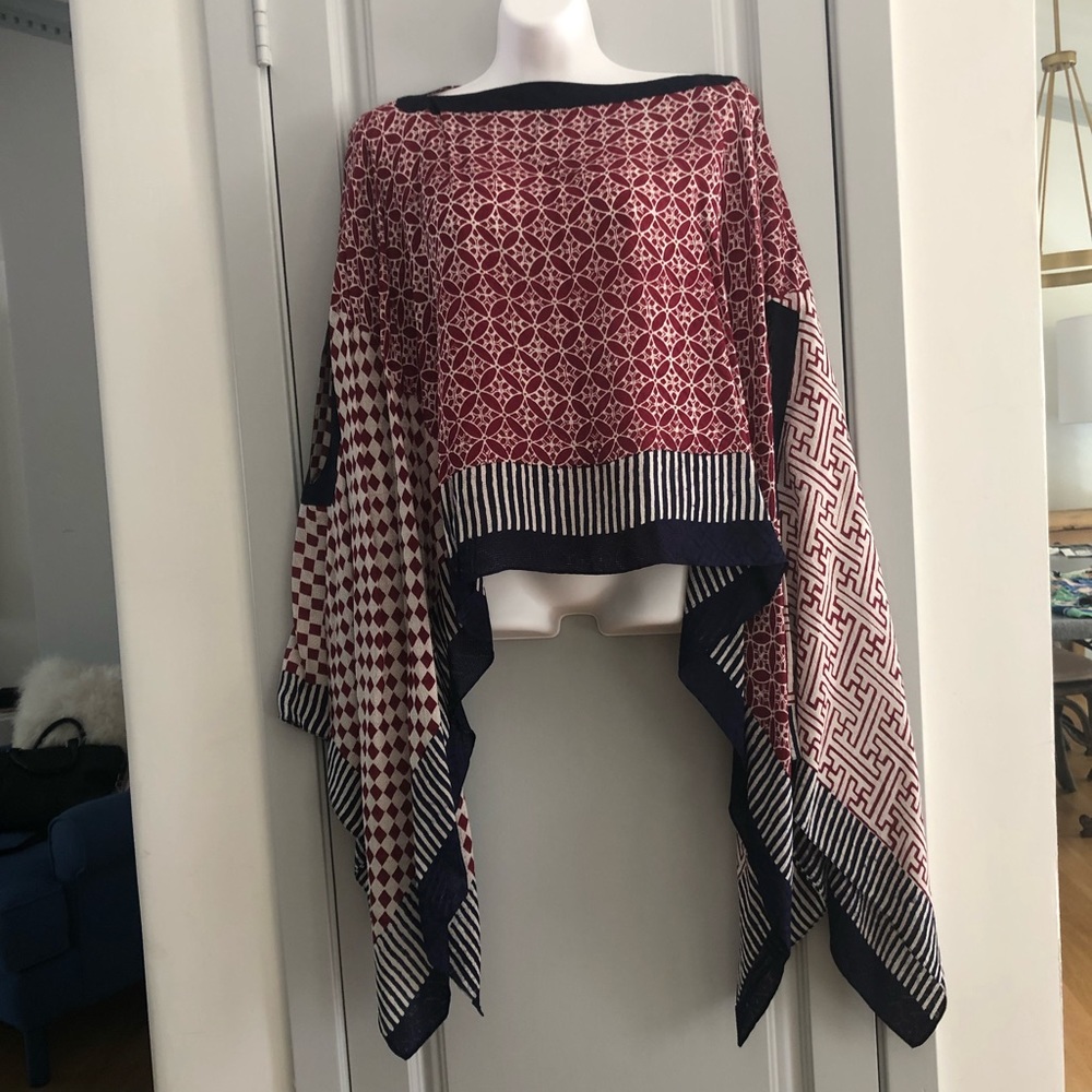 NWT Batik Chic poncho/ shawl. One size fits all.